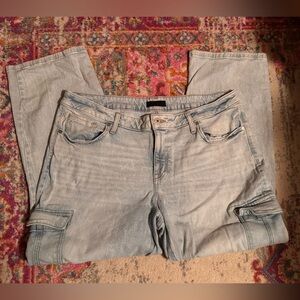 Light Wash Cargo Jeans